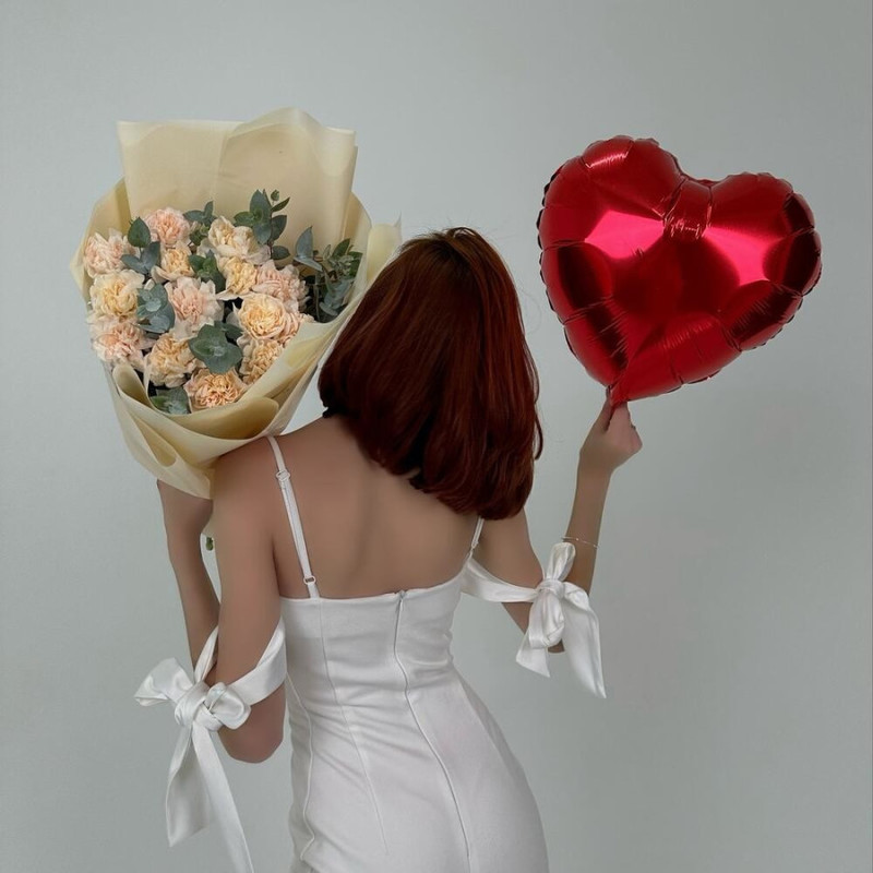 Букет с диантусами «Нежность», стандартный