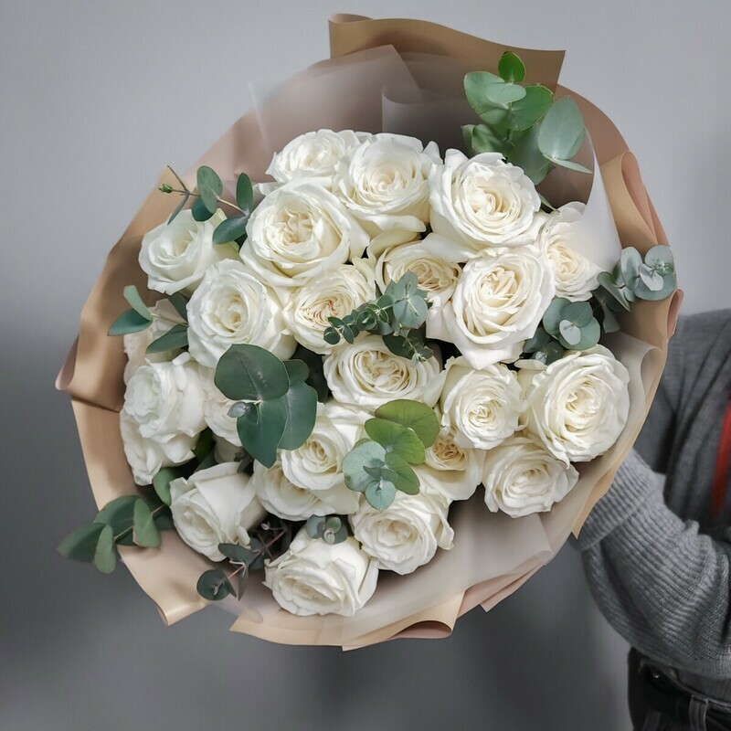 25 бесподобных кремовых роз Плайя Бланка, 25 бесподобных кремовых роз плайя бланка