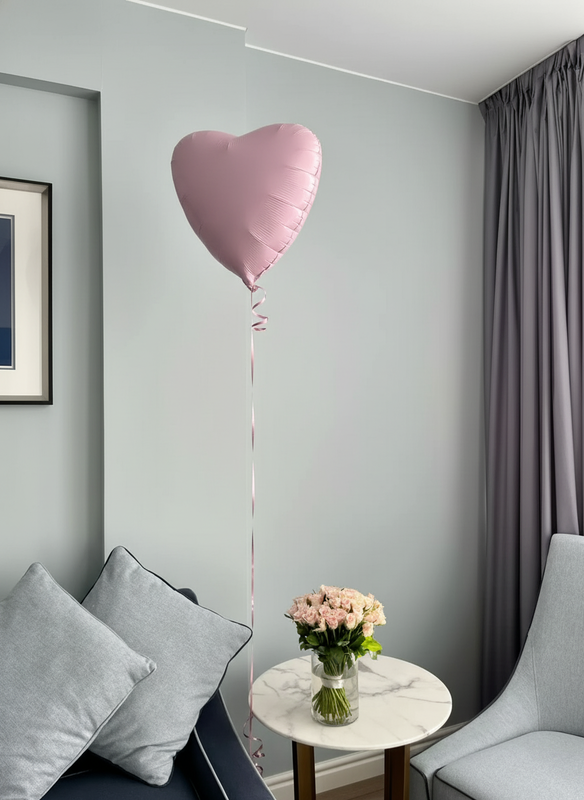 Шар фольгированный в форме сердца , стандартный