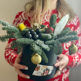 Новогодняя шляпная коробка