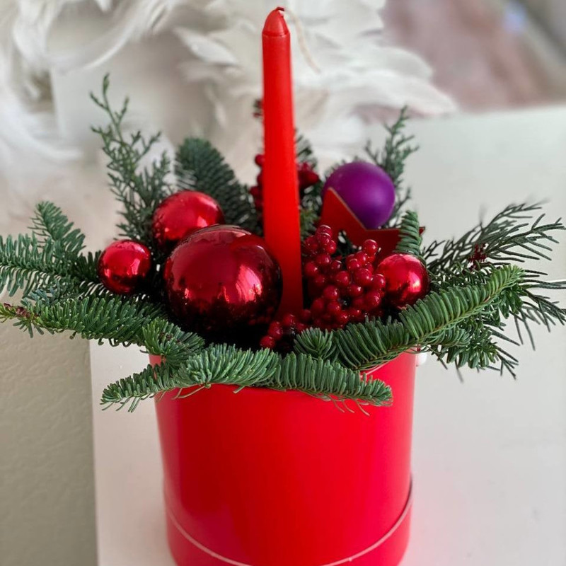 Новогодняя шляпная коробочка, стандартный