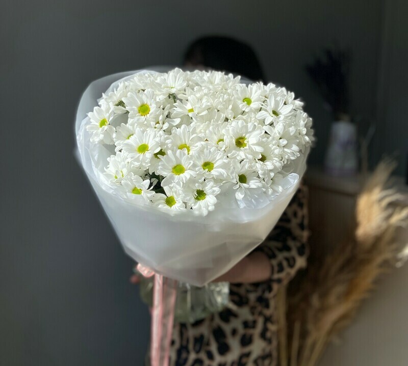 Букет из 7 кустовых хризантем, стандартный