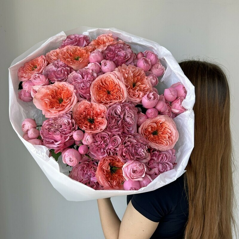 Букет "Клубничный сорбет", премиум