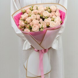 9 Roz 60 sm Frantcuzskie Kustovie Kremovie