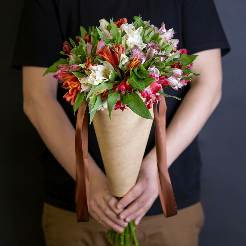 Цветные Альстромерии, 19 шт.