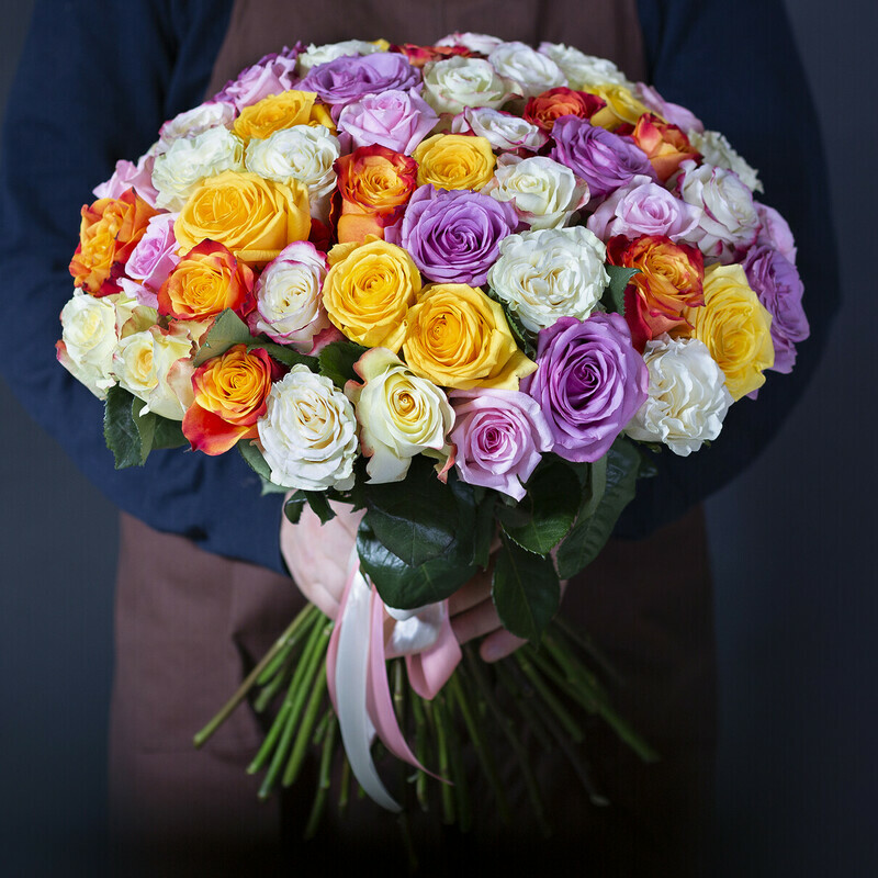 51 и 101 Эквадорская Роза Микс, 51 роза