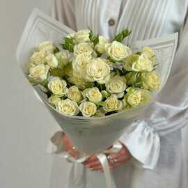 9 Kustovih Belih Roz