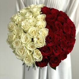 Идеальные Красно-Белые Розы