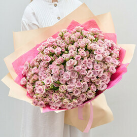 51 Лиловых Кустовых Роз