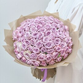 101 Roza 70 sm Ekvadorskaya Lilovaya