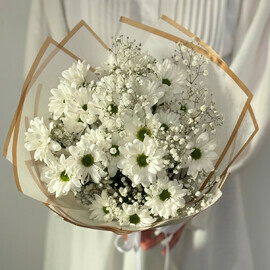 Buket s Hrizantemami "Lyogkij Veterok"