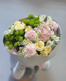 Букет в круглой упаковке 