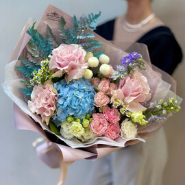 Букет с французскими розами 