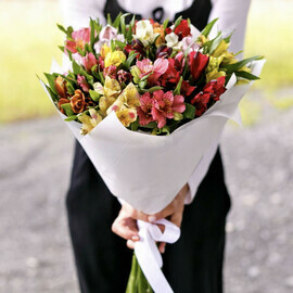 Букет из 15 альстремерий