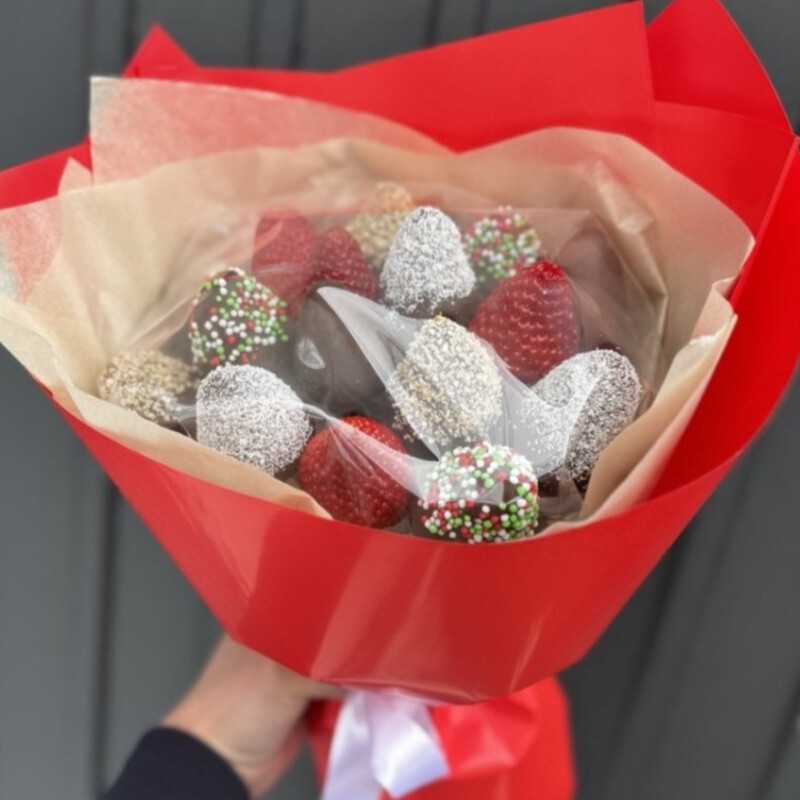 Букет из 16 клубничек, стандартный