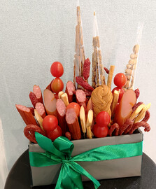 Съедобный букетик в коробке конверт 