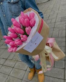 Buket rozovih tyul_panov