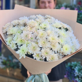 Большой букет хризантем 