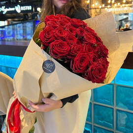 25 роз 70 см для принцессы