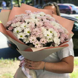 хризантемы букет пышный