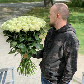 51 Белая Роза 50см