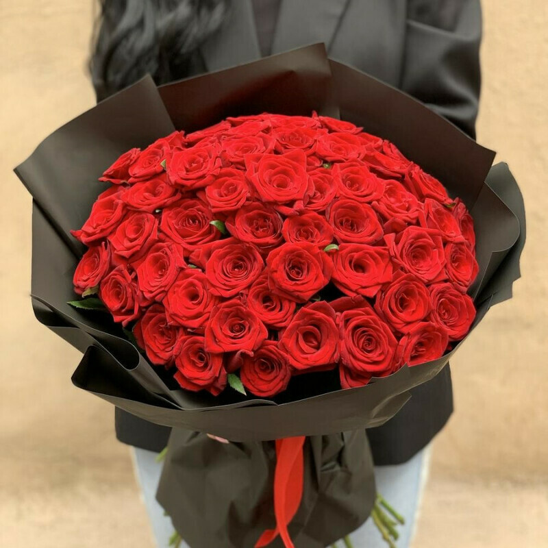 Букет из 51 красной розы, стандартный