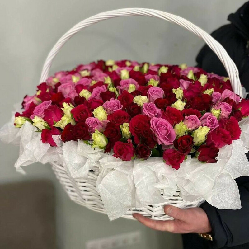 210 roza v korzine, standart