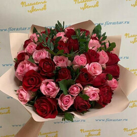 Букет из 51 кенийской розы