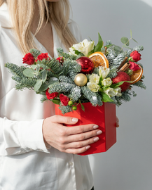 TCvetochnaya kompozitciya s nobilisom «Zimnij sad»