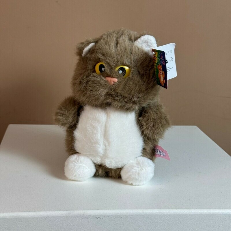 Пушистый лохматый котик игрушка , уменьшенный