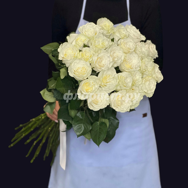 Buket Belih Roz, 25 roz