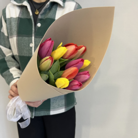 Букет из 11 тюльпанов микс