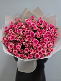 51 кустовая розочка в розовом оттенке