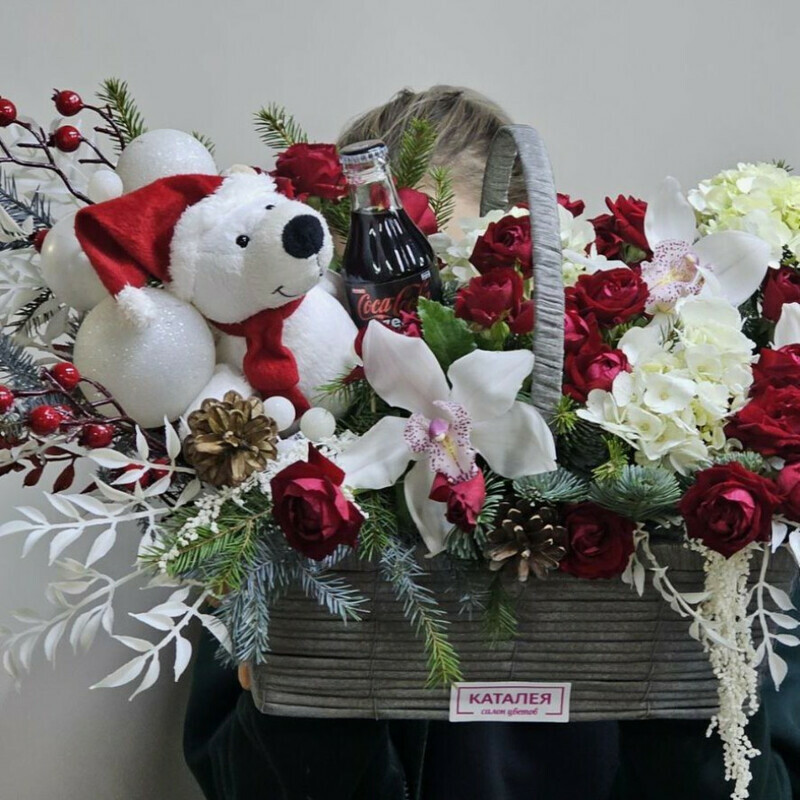 novogodnyaya korobochka s mishkoj, standart