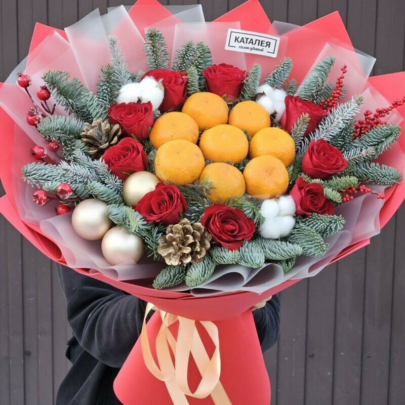 букет с мандаринками, стандартный