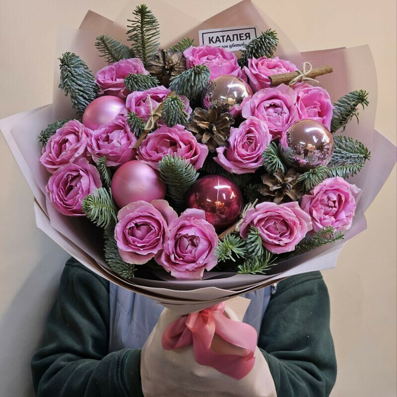 букет в зимней тематике, стандартный