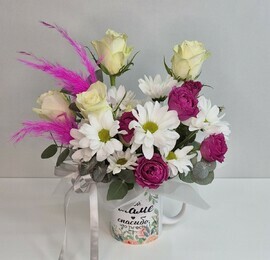 Кружка цветов Маме