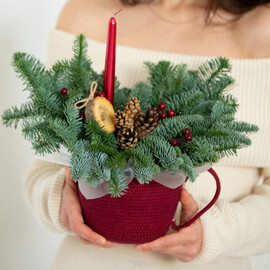 Композиция из нобилиса "Сочельник" 