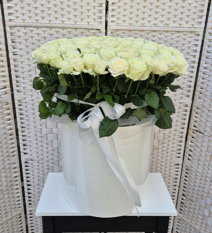 Rose White 101pcs, luxe