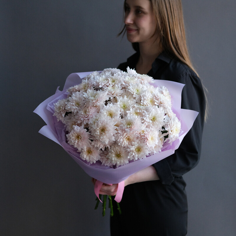 Monobuket iz 11 hrizantem Pastel_, standart