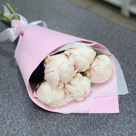 Белые пионы в фоамиране