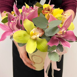 Конус с Орхидеями(Микс)