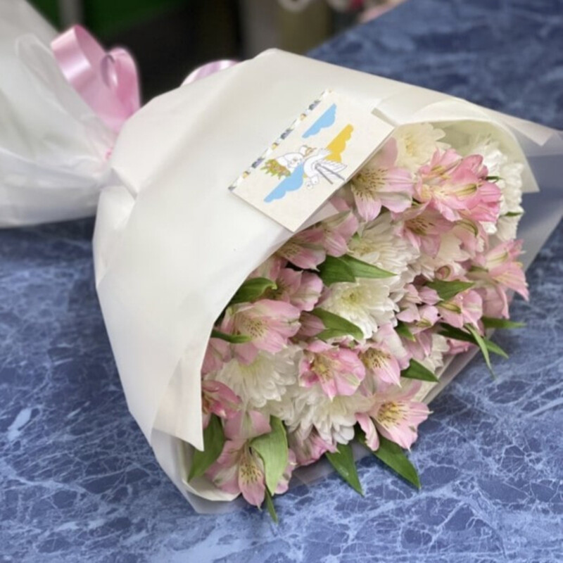 Хризантема с альстромерией, стандартный