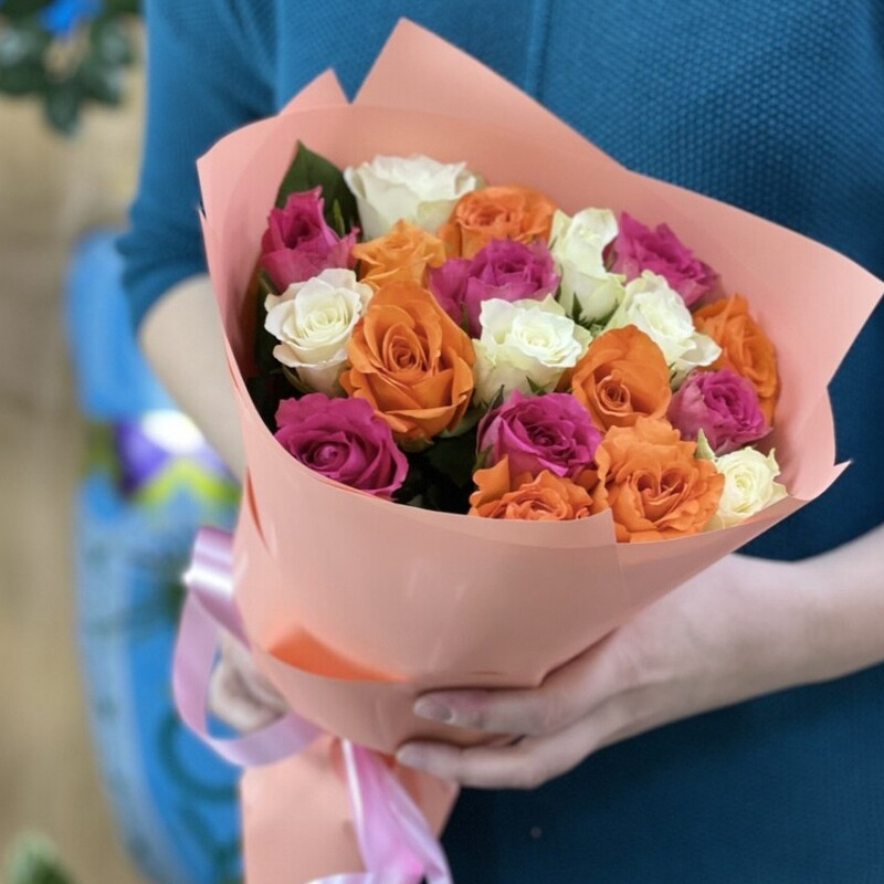 Розы микс(19шт.), стандартный