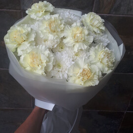 Дуо 2 с хризантемой и диантусами