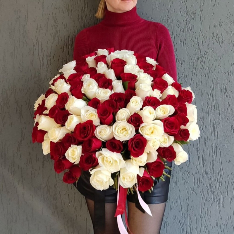 101 роза, букет роз