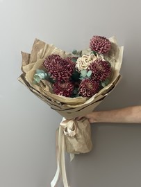 Авторский Букет Хризантемы Бигуди