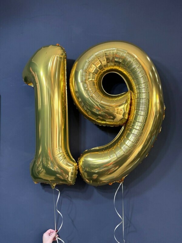 Шар цифра фольгированный 100см , шар цифра фольгированный