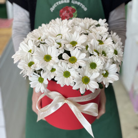 Коробочка с хризантемами