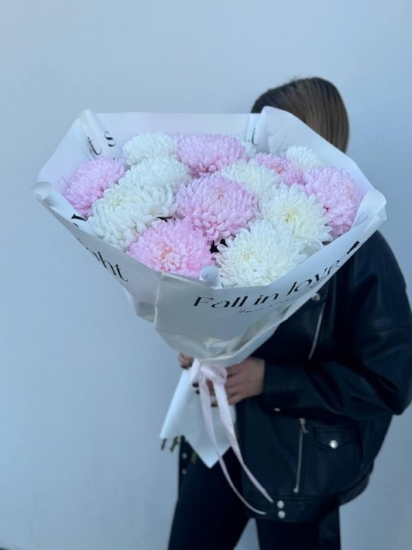 Монобукет из хризантем, стандартный